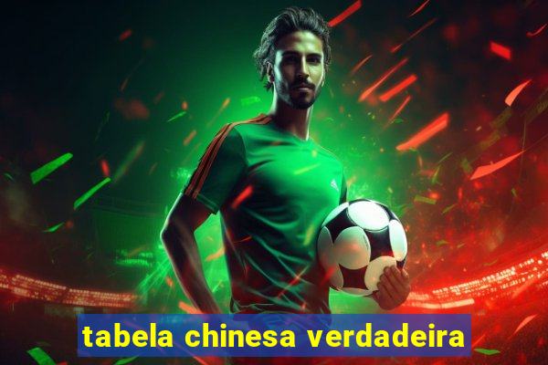 tabela chinesa verdadeira